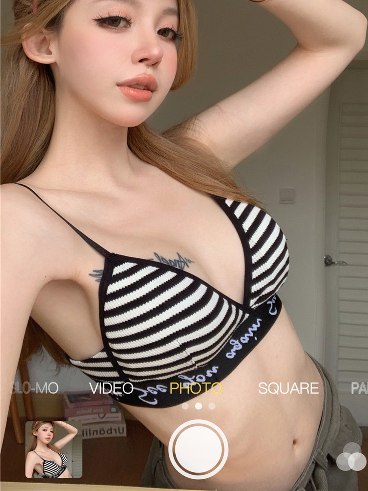 Y2K Jazz Dance Tank Top - Spicy Girl Wireless Triangle Cup Minimalist Sports Bra