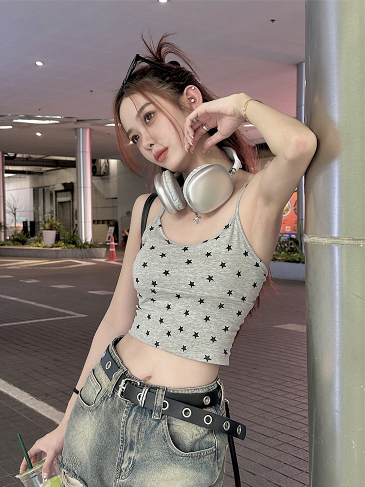 Y2K Jazz Dance Tank Top for Women - Stylish K-Pop Inspired Music Festival Outfit, European & American Fashion