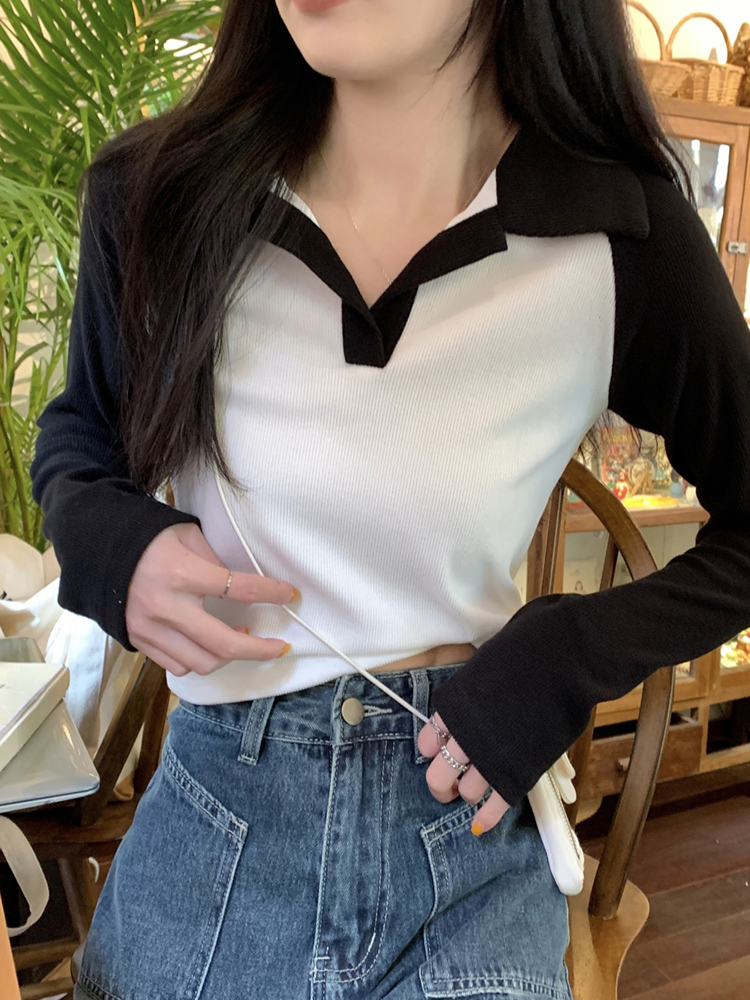 Y2K Long Sleeve Crop Top for Women, Sweet and Spicy Jazz Dance T-Shirt, K-Pop Festival Outfit