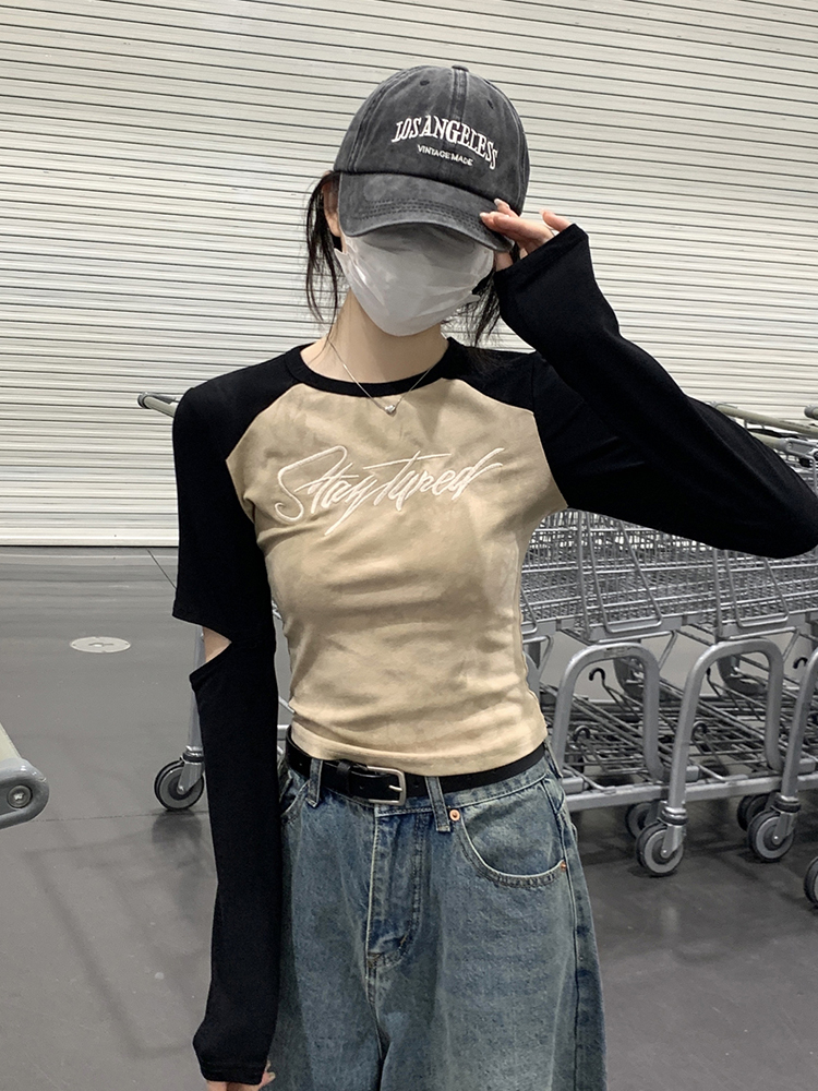 Y2K Style Jazz Dance Top for Women - Chic Short Base Shirt for Spring & Autumn, Perfect for K-Pop Music Festival Outfits