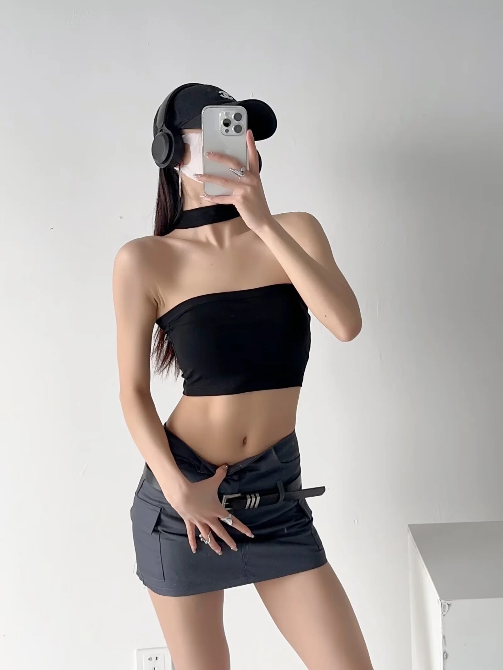 Y2K Summer Halter Neck Tank Top, Fitted Strapless Spicy Girl Outerwear, Trendy Pure Desire Design