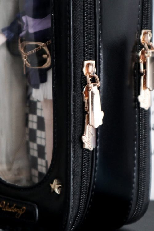 18cm BJD Doll Ita Crossbody Bag with Clear Window for Plushies and Pins