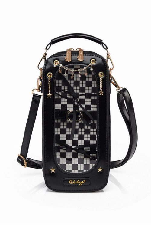 18cm BJD Doll Ita Crossbody Bag with Clear Window for Plushies and Pins