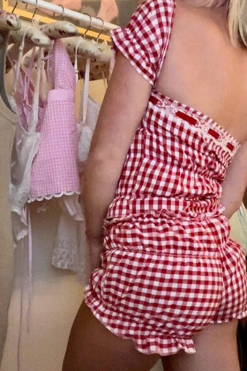 2000s Retro 2 Piece Set Cottage Lounge Vintage Ruched Off Shoulder T-shirt Crop Tops + Shorts Kawaii Pajamas Women Y2K Outfits