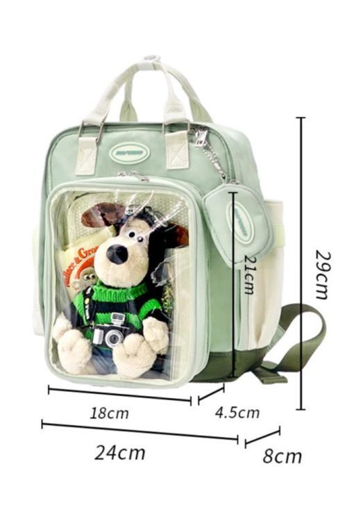 20cm Doll Ita Backpack with Clear Window for Plushies and Pins