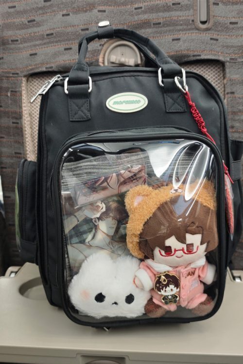 20cm Doll Ita Backpack with Clear Window for Plushies and Pins