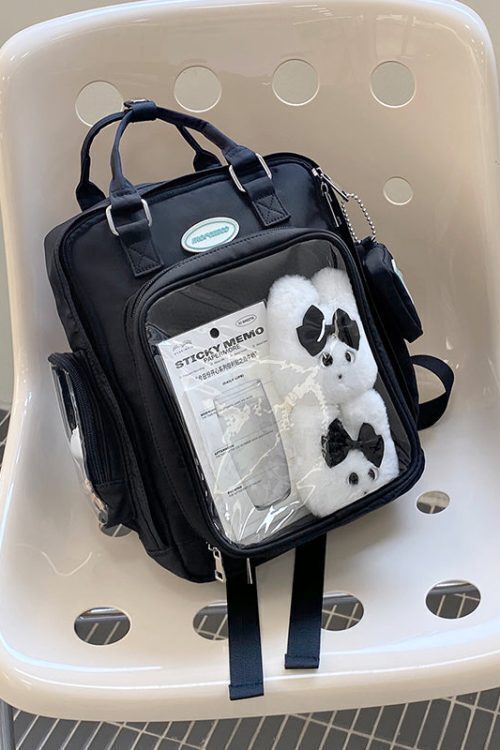20cm Doll Ita Backpack with Clear Window for Plushies and Pins