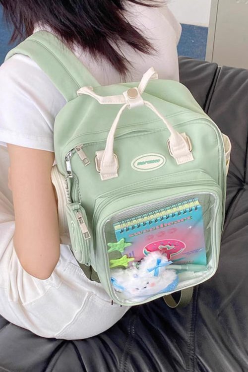 20cm Doll Ita Backpack with Clear Window for Plushies and Pins