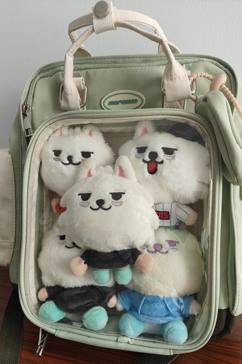 20cm Doll Ita Backpack with Clear Window for Plushies and Pins
