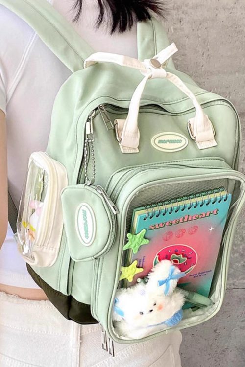 20cm Doll Ita Backpack with Clear Window for Plushies and Pins