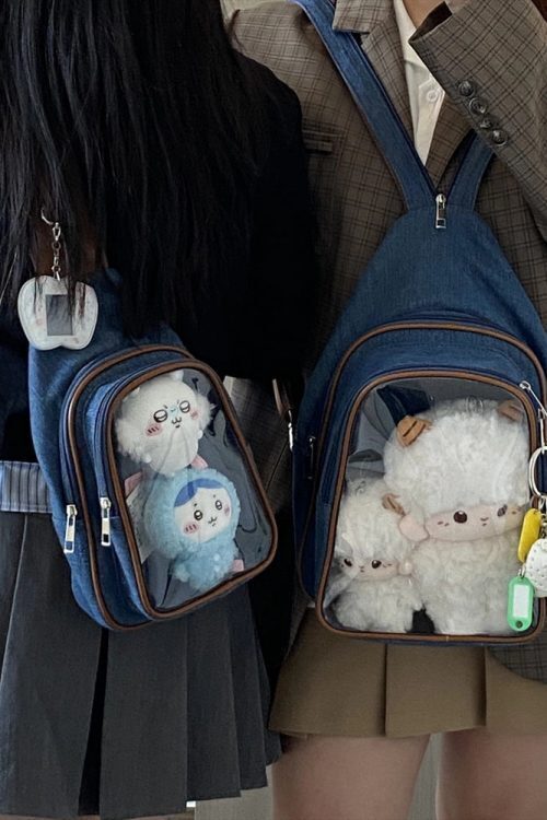 20cm Doll Ita Bag with Clear Window for Plushies and Pins