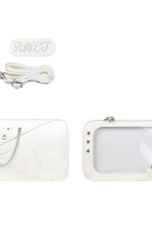 20cm Plush Doll Ita Crossbody Bag with Clear Window for Plushies and Pins