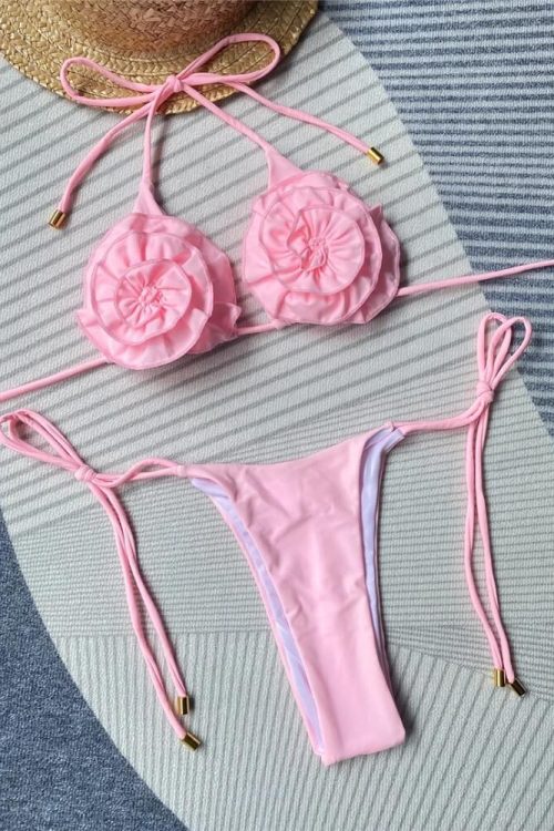 3D Flower Bikini Set