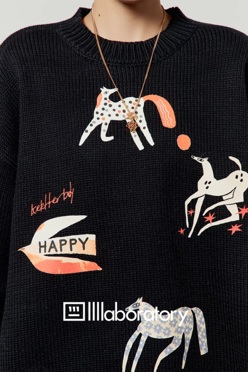 Art Horse Knit Top / Mini Skirt