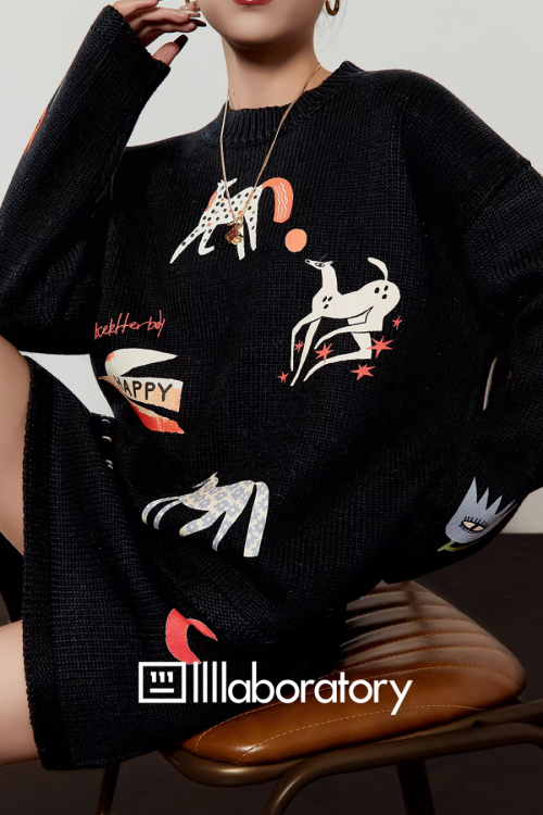 Art Horse Knit Top / Mini Skirt