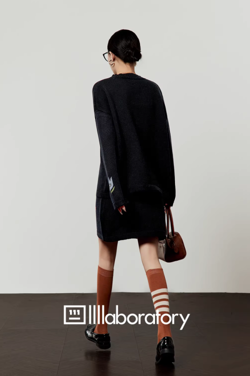 Art Horse Knit Top / Mini Skirt