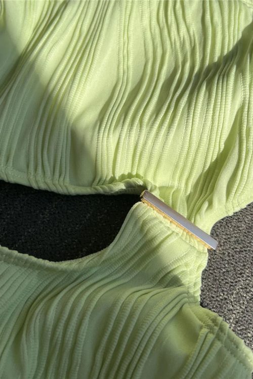 Asymmetric Cut-Out One Piece Swimsuit