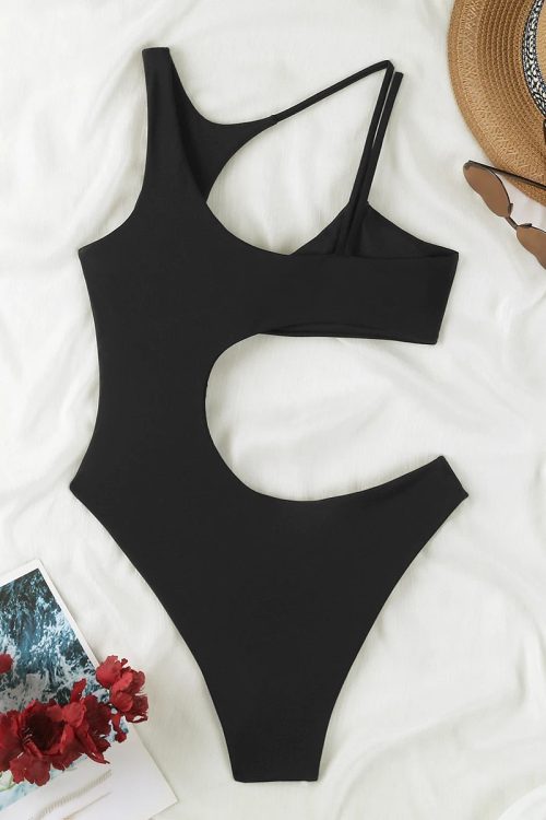 Asymmetric One Piece Swimsuit