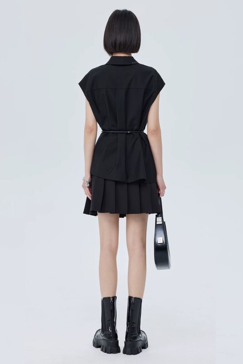 Asymmetry Short-Sleeve Shirt