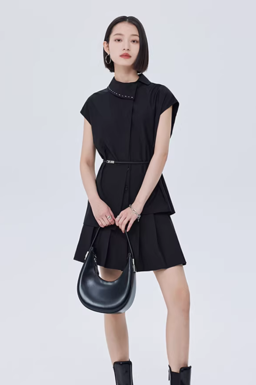 Asymmetry Short-Sleeve Shirt