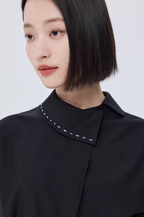 Asymmetry Short-Sleeve Shirt