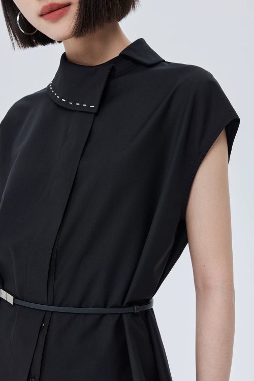 Asymmetry Short-Sleeve Shirt