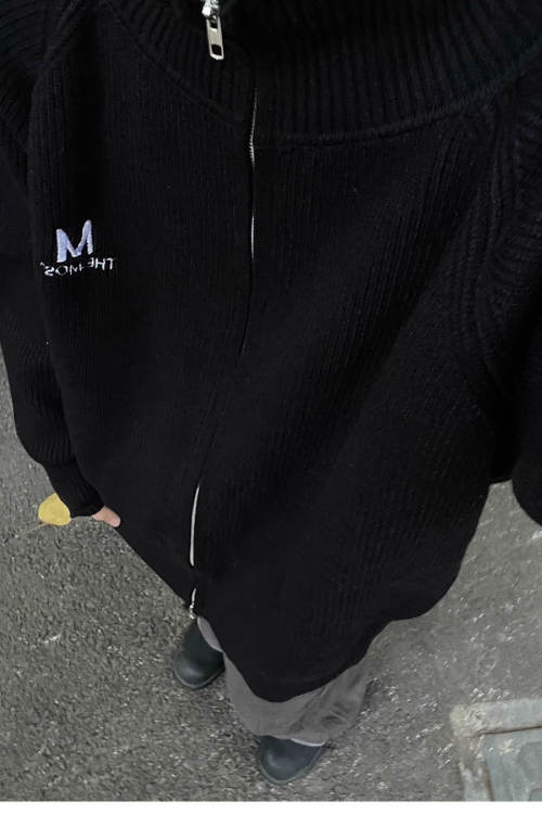 Back Logo Zip Knit