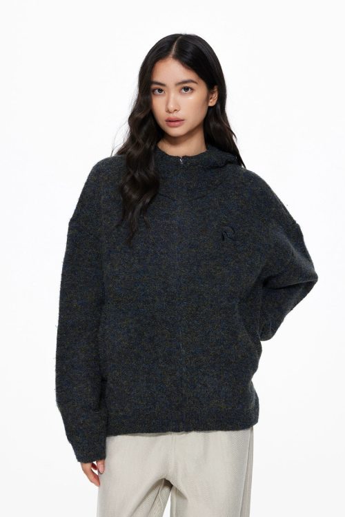 Basic Knit Zip Cardigan