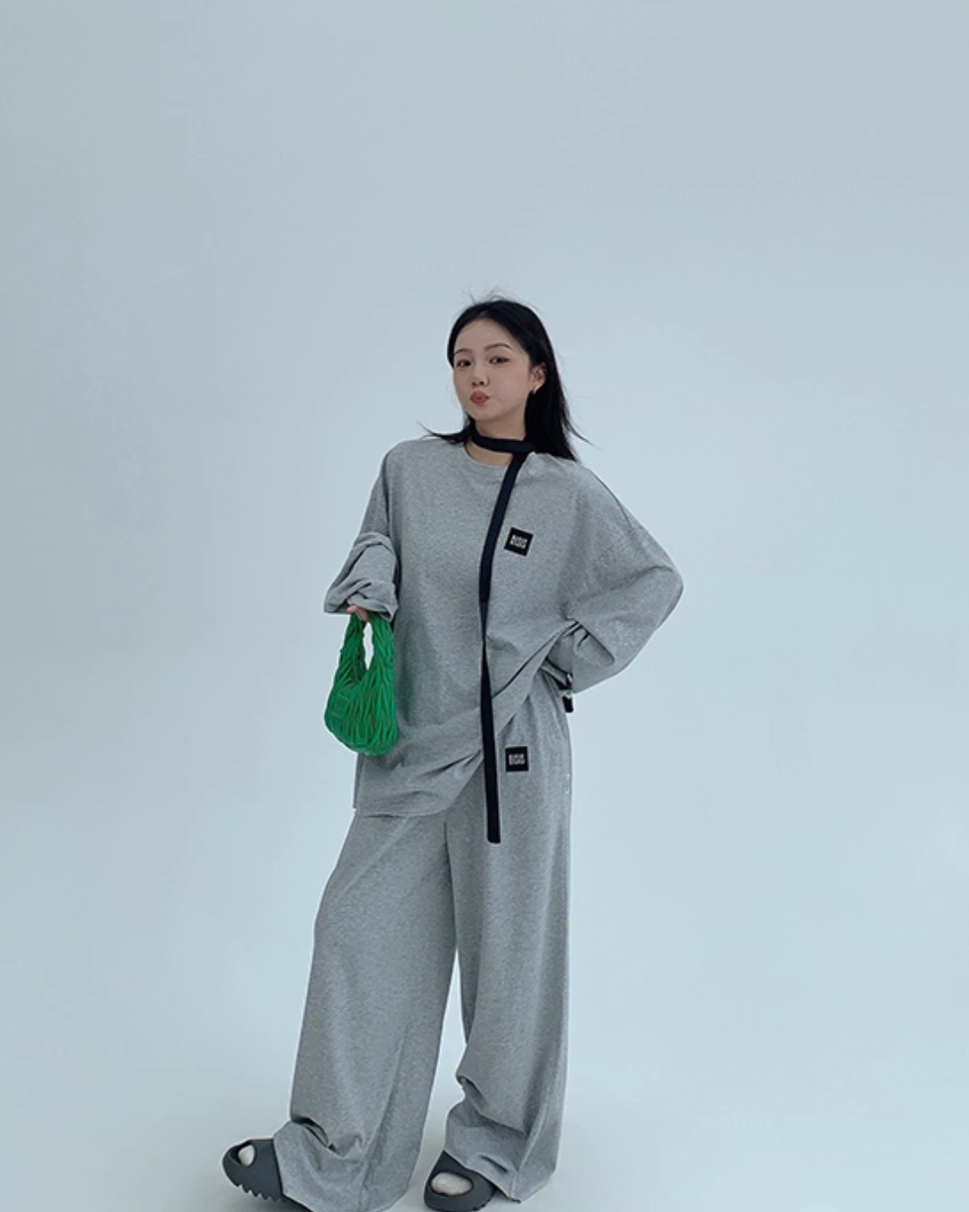 Basic Long Sleeve Top / Wide Pants Basic Long Sleeve Top / Wide Pants