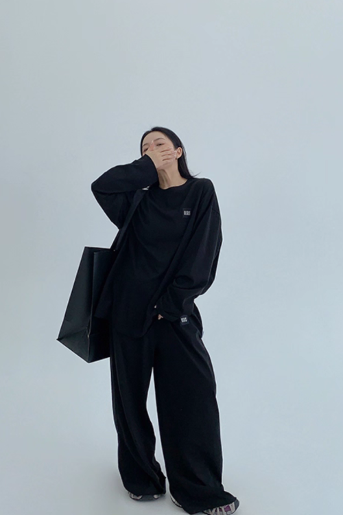 Basic Long Sleeve Top / Wide Pants
