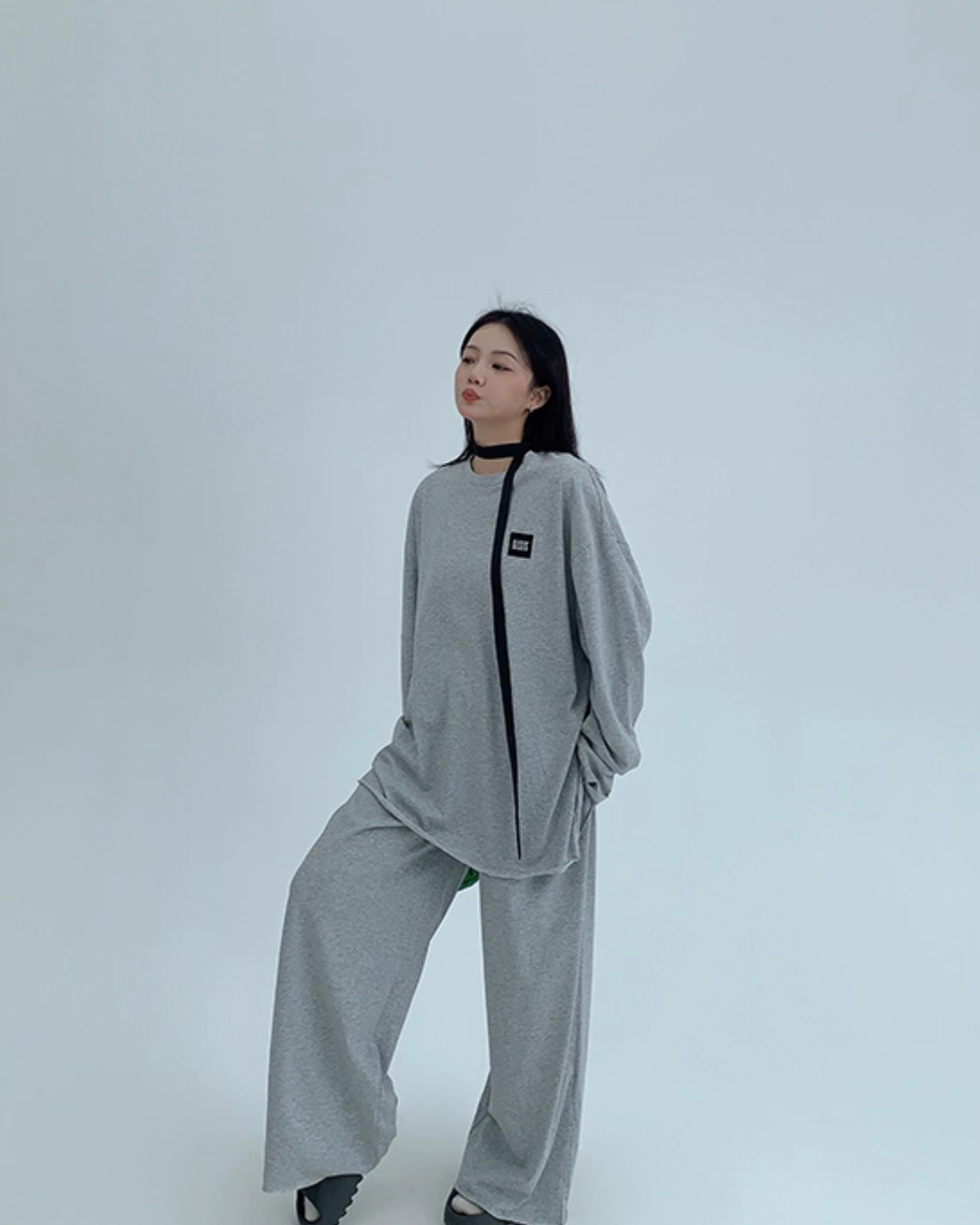Basic Long Sleeve Top / Wide Pants Basic Long Sleeve Top / Wide Pants