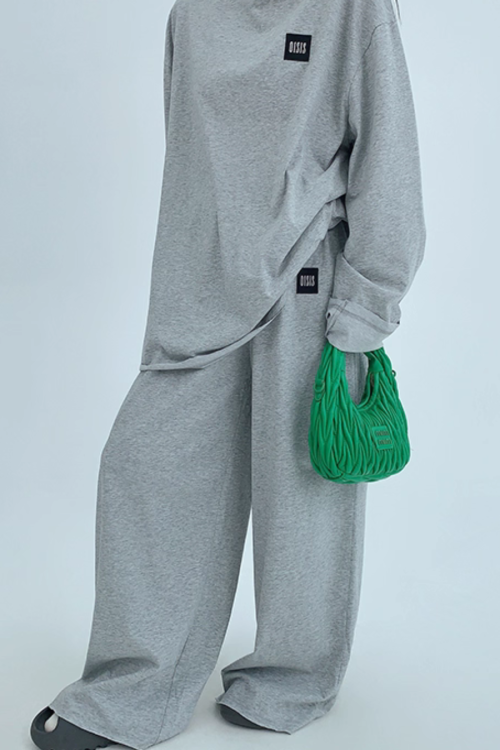Basic Long Sleeve Top / Wide Pants
