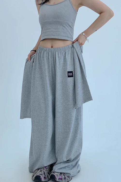 Basic Long Sleeve Top / Wide Pants