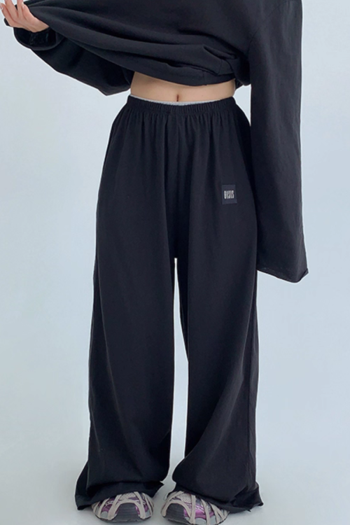 Basic Long Sleeve Top / Wide Pants