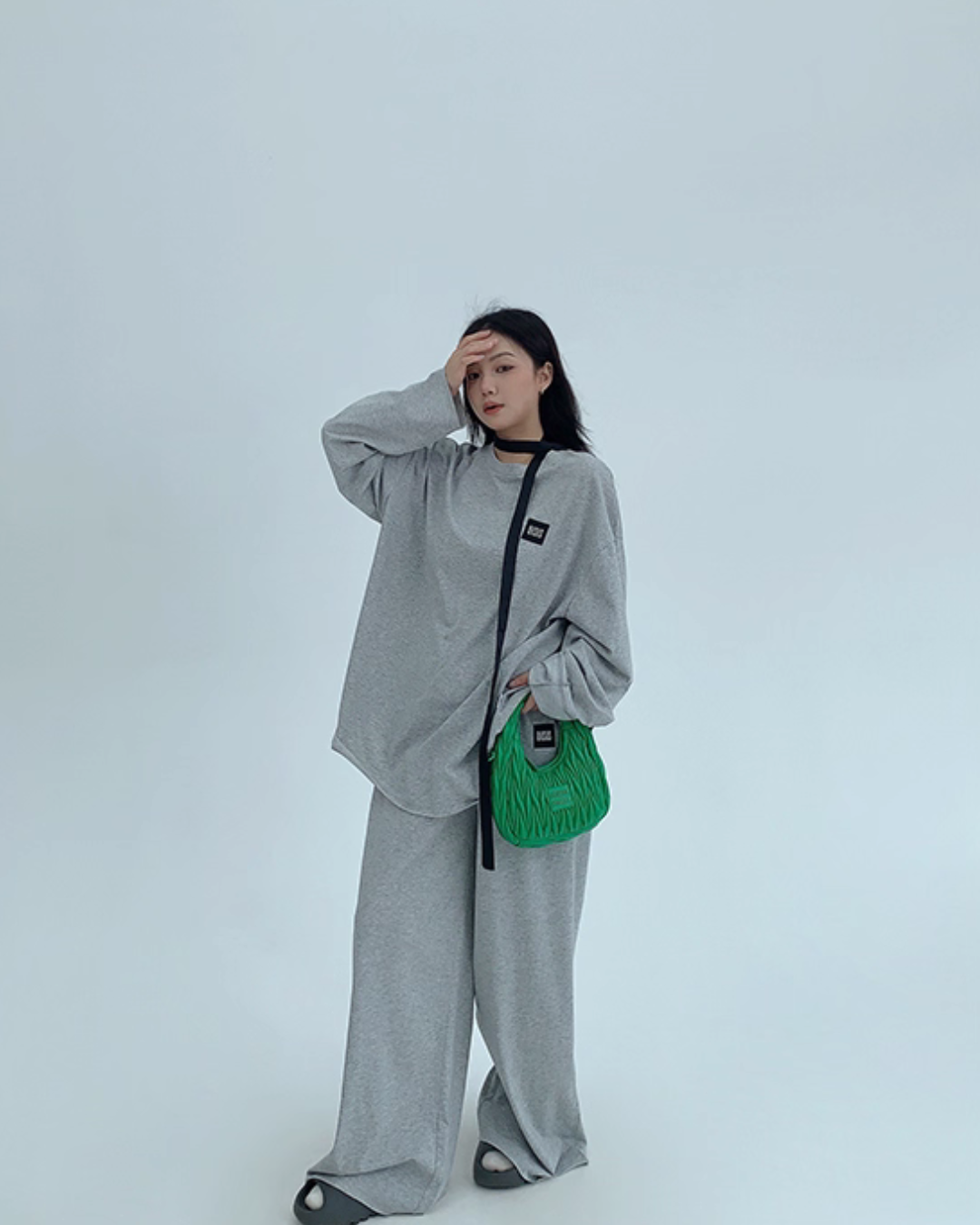 Basic Long Sleeve Top / Wide Pants Basic Long Sleeve Top / Wide Pants