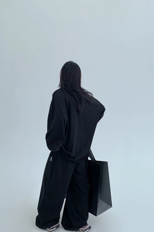 Basic Long Sleeve Top / Wide Pants