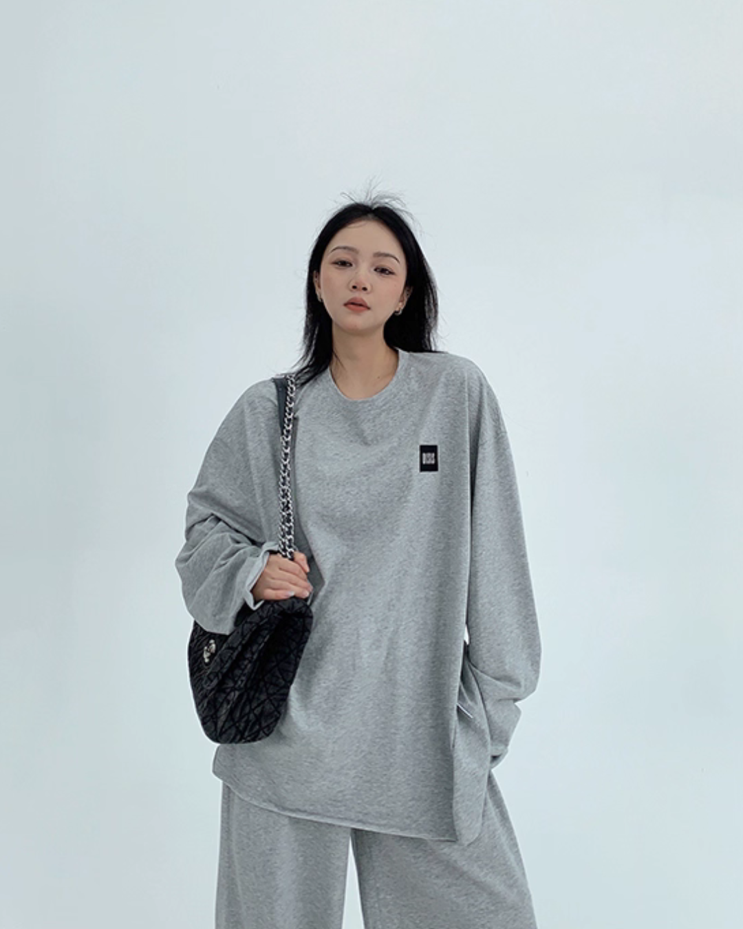 Basic Long Sleeve Top / Wide Pants Basic Long Sleeve Top / Wide Pants