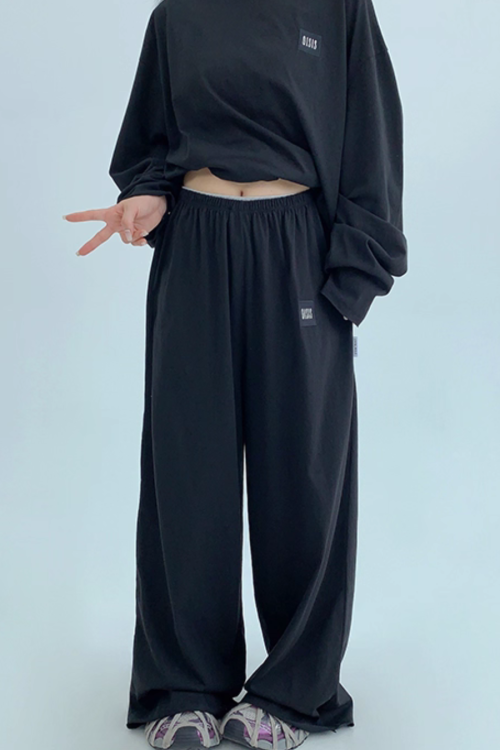 Basic Long Sleeve Top / Wide Pants
