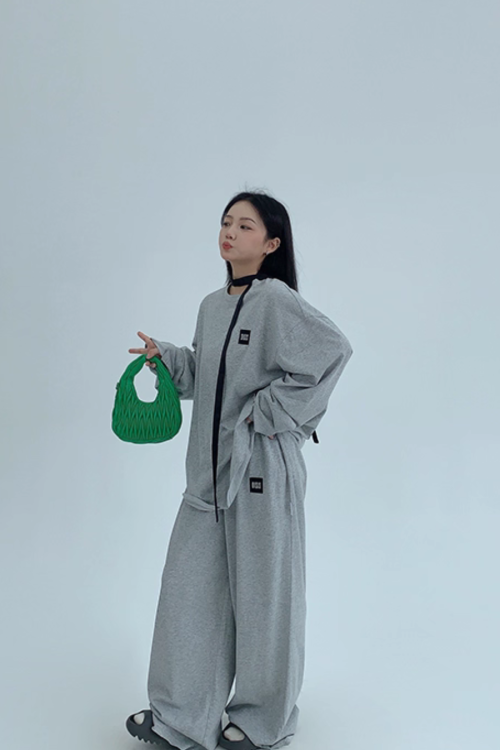 Basic Long Sleeve Top / Wide Pants