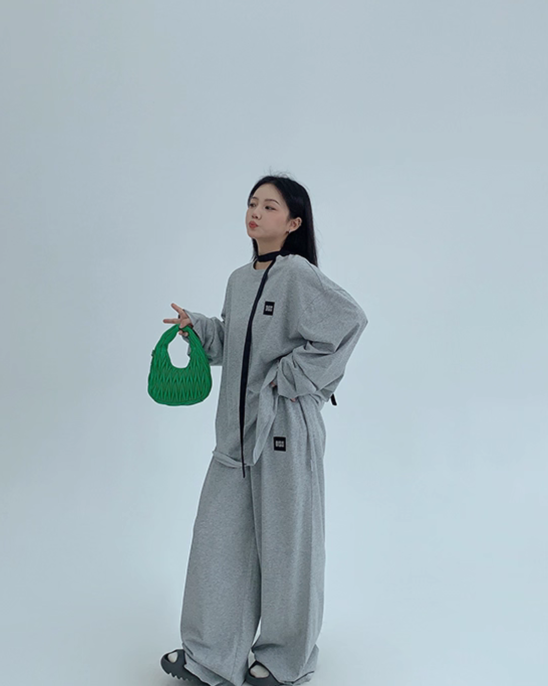 Basic Long Sleeve Top / Wide Pants Basic Long Sleeve Top / Wide Pants