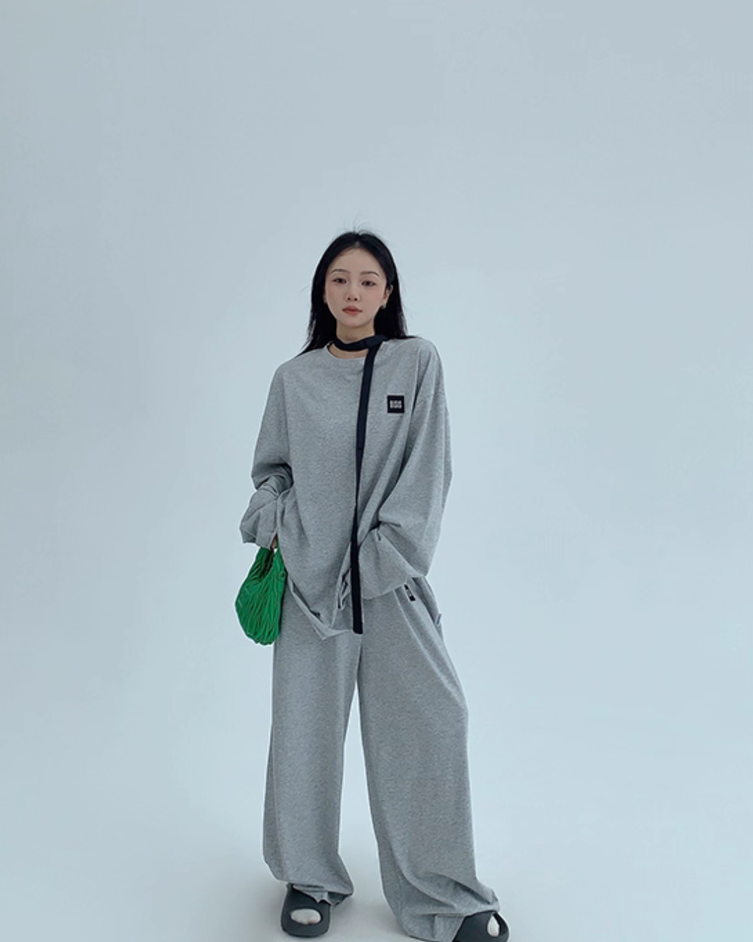 Basic Long Sleeve Top / Wide Pants Basic Long Sleeve Top / Wide Pants