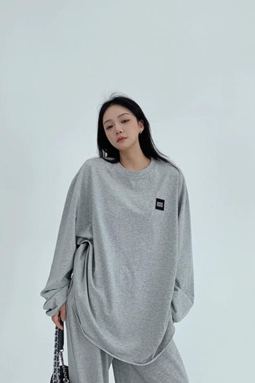 Basic Long Sleeve Top / Wide Pants