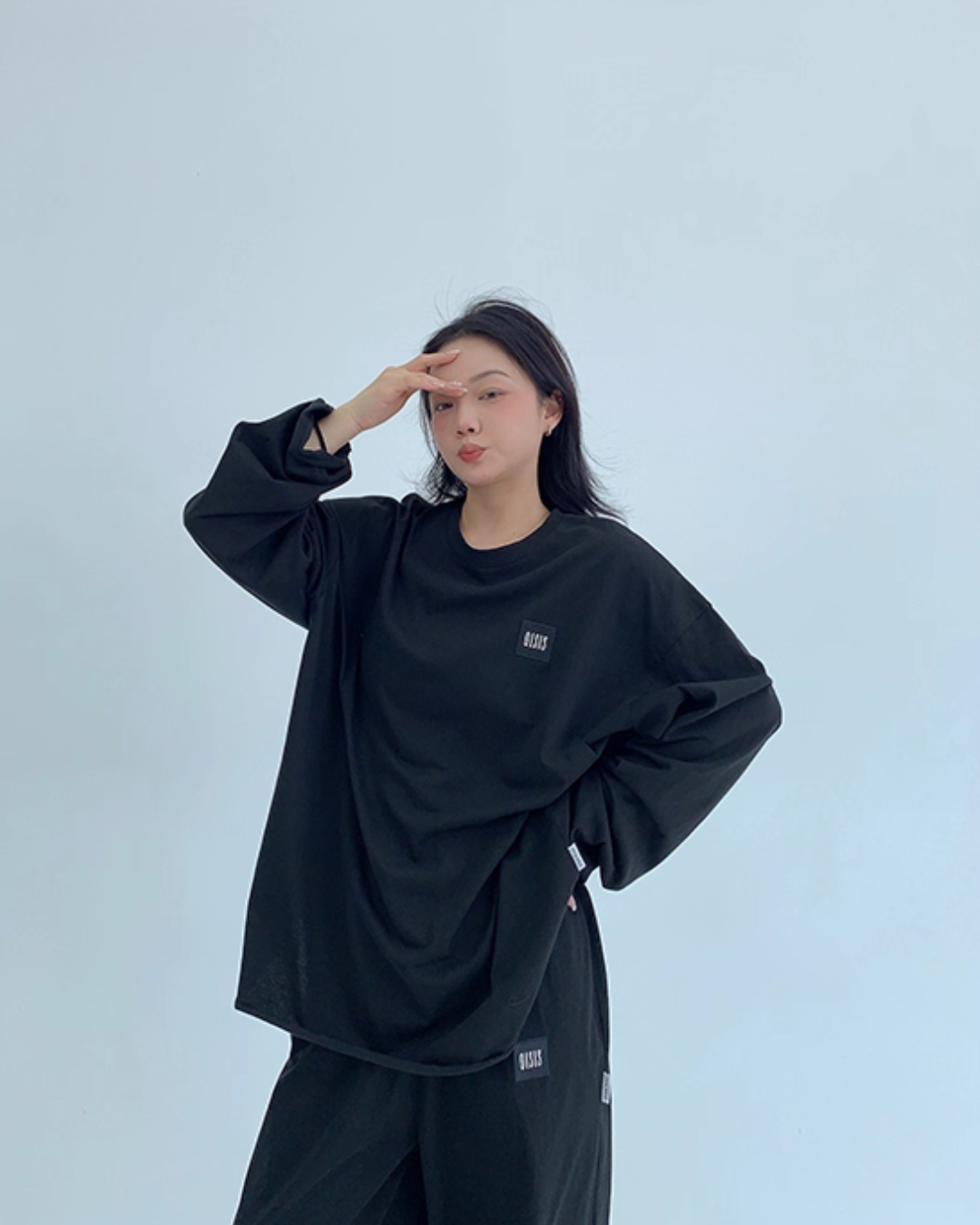 Basic Long Sleeve Top / Wide Pants Basic Long Sleeve Top / Wide Pants