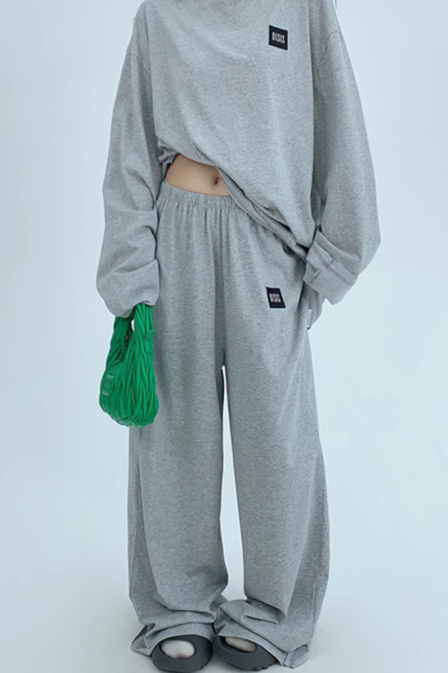 Basic Long Sleeve Top / Wide Pants