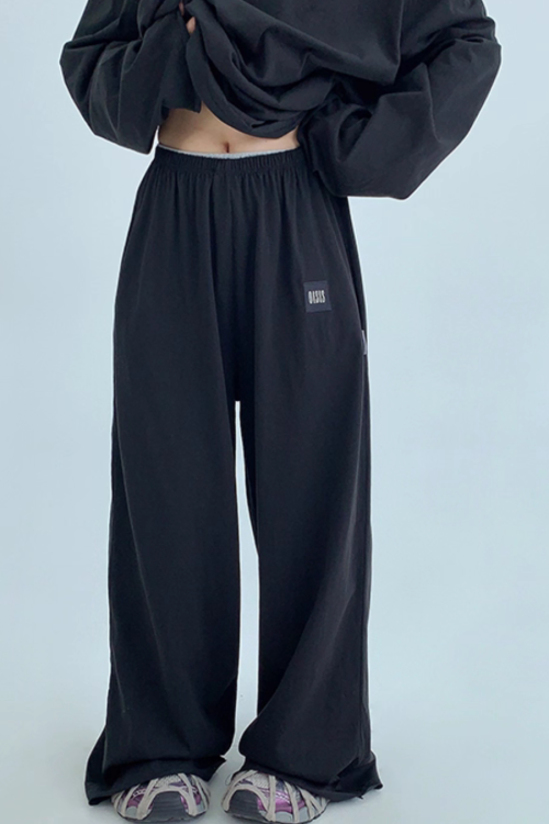 Basic Long Sleeve Top / Wide Pants