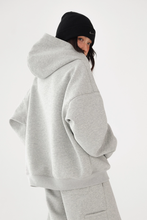 Basic Simple Zip Hoodie / Wide Sweatpants