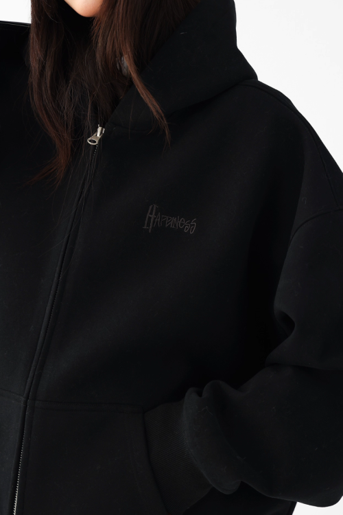 Basic Simple Zip Hoodie / Wide Sweatpants