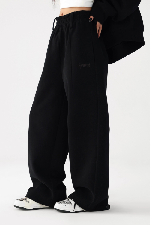 Basic Simple Zip Hoodie / Wide Sweatpants