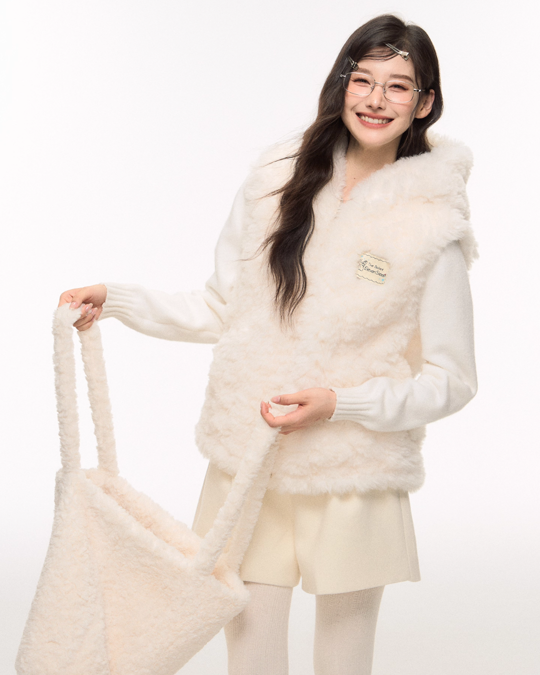 Bear Ear Fur Vest / Wide Pants / Half Pants Bear Ear Fur Vest / Wide Pants / Half Pants