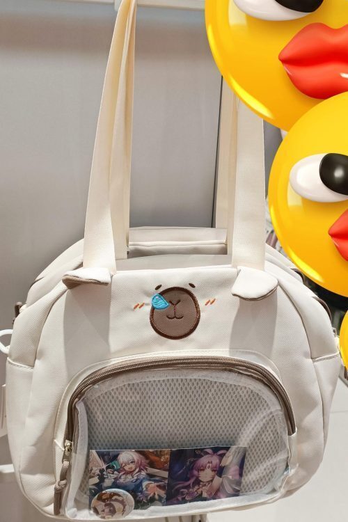 Bear Ita Crossbody Bag with Clear Window for Plushies and Pins